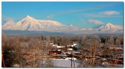 Село Лазо, Ключевская группа вулканов на Камчатке