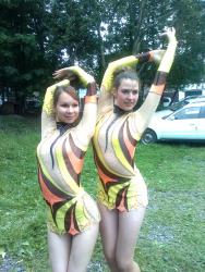 Камчатские гимнастки Николаева Ирина и Аникина Анастасия