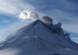 Полуостров Камчатка, извержение Ключевского вулкана