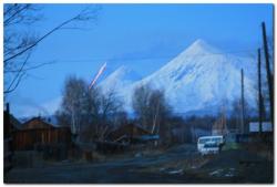 Лавовый поток вулкана Ключевская сопка на Камчатке