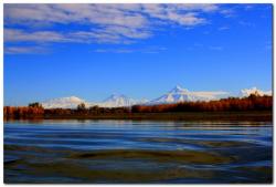 Река Камчатка, вулканы Ключевской группы