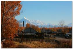 Камчатка, Мильковский район, село Лазо, золотая осень