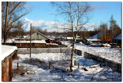 Зима в селе Лазо на Камчатке