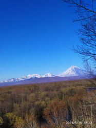 Весенний пейзаж полуострова Камчатка