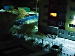 Первый снег в Петропавловске-Камчатском